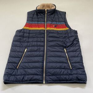 Aviator Nation 4 Stripe Vest Mens XXL EMBROIDERED LIGHTENING BOLT Puffer‎ Retro